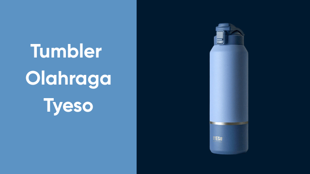 Tyeso tumbler botol minum stainless steel biru